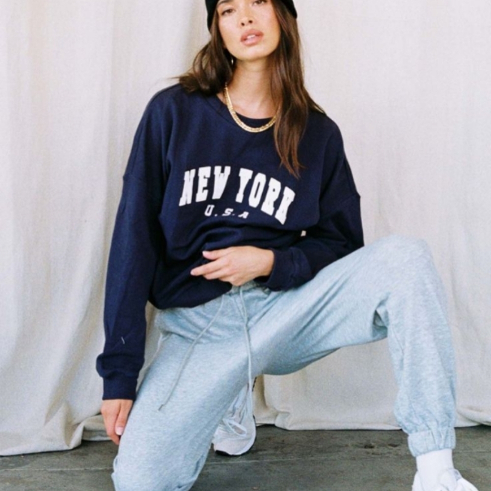 Princess Polly Navy Blue Sweater